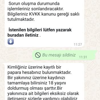 Kişisel Bilgilerimin İzinsiz Kullanımına Karşı Uyarı