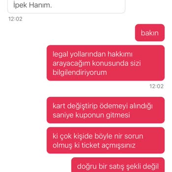 Kupon İptali Ve Kaba Müşteri Hizmeti