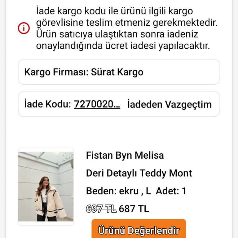 Trendyol'da Kapıda İade Sorunu