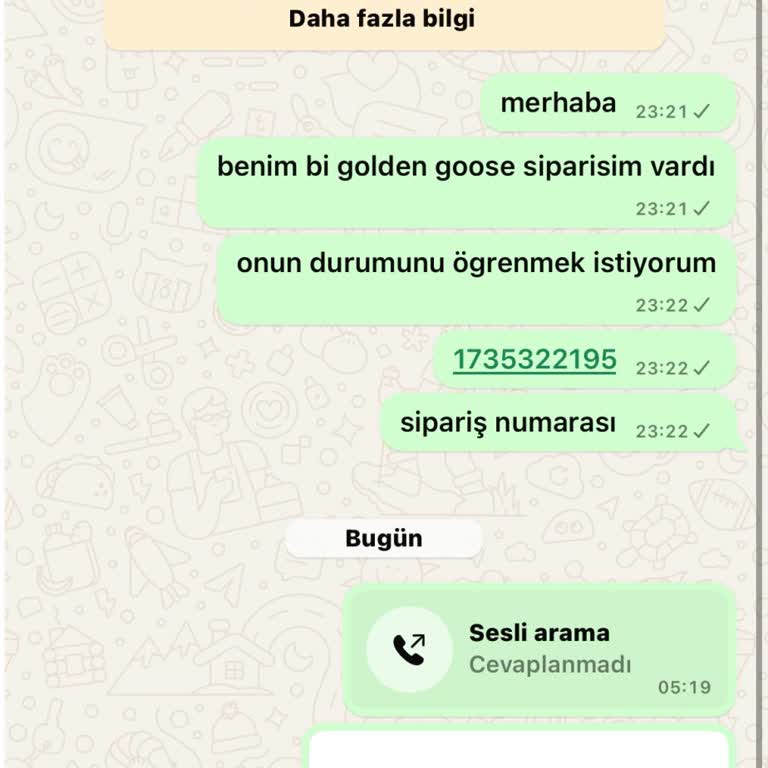 Kayıp Sipariş Numarası Ve İletişim Sorunu
