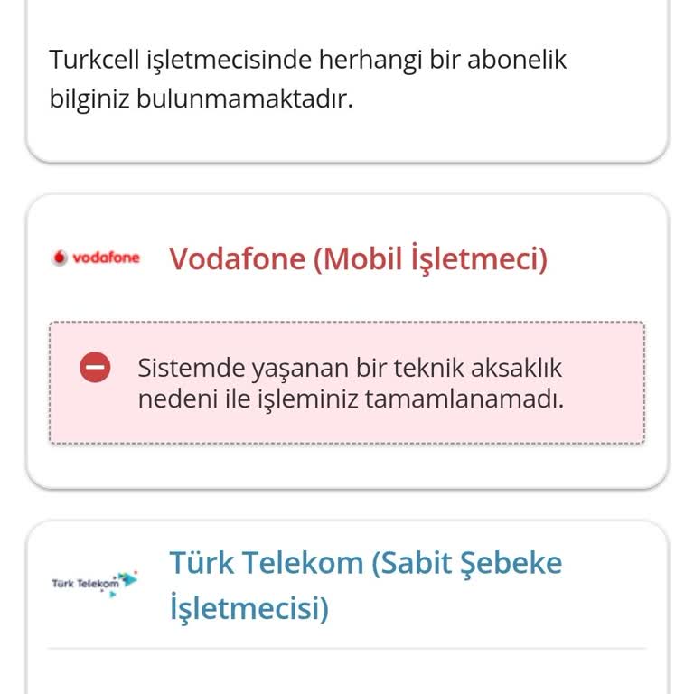 E-Devlet'te GSM Aboneliklerim Görünmüyor