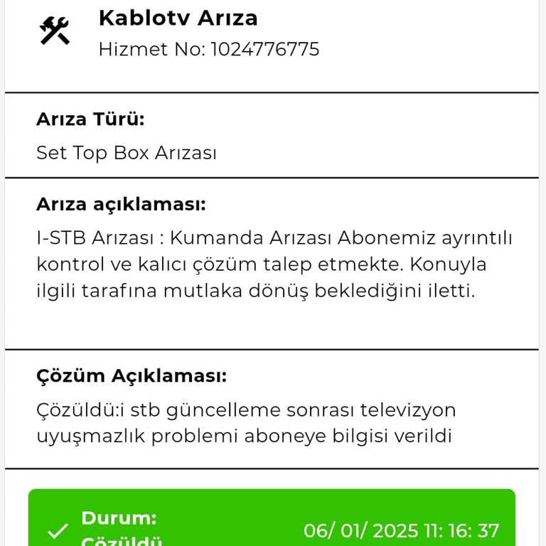 Kablo TV Hizmetinde Yaşanan Cihaz Uyuşmazlığı Ve Yanıltıcı İletişim