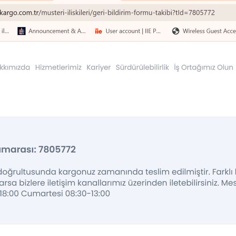 Teslim Edilmeyen Kargo İçin Yanıltıcı Bilgilendirme
