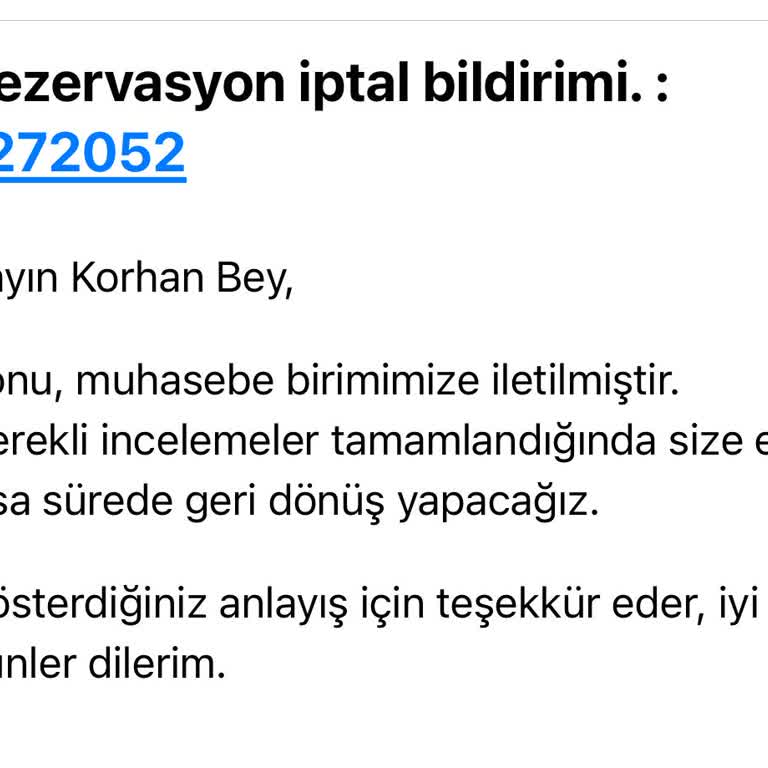 Royal Teos Termal Otel İade Sorunu Ve Müşteri Memnuniyetsizliği