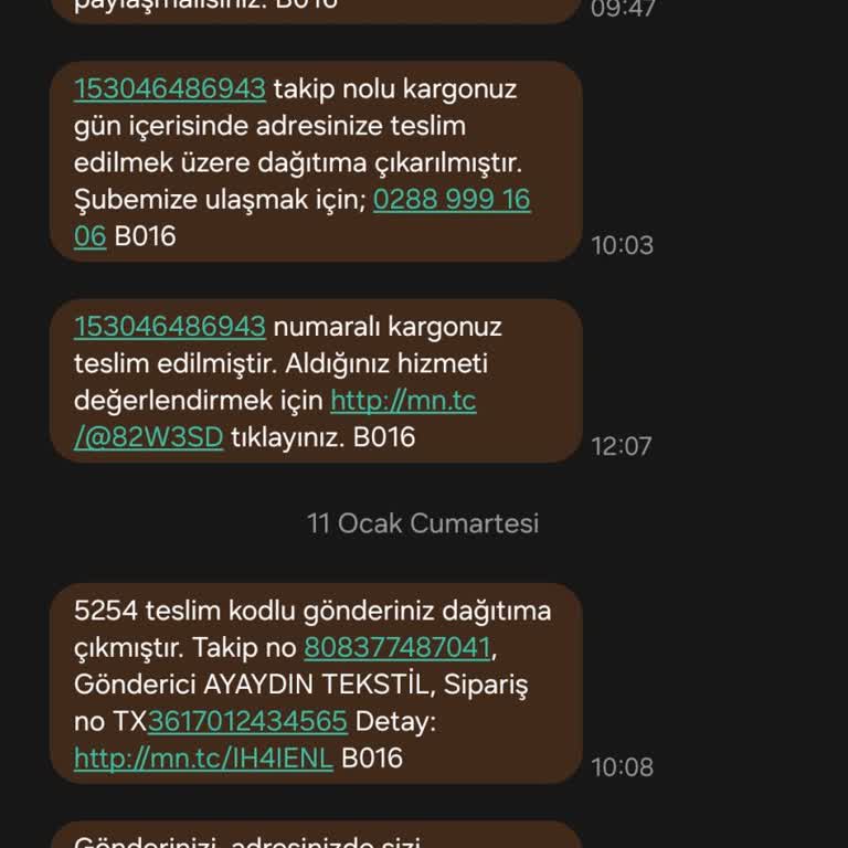 Adresime Uğramayan Kargo Ve Cevapsız Şube