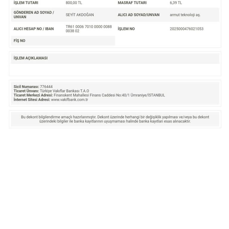 EFT İşlemi Sonrası Destek Eksikliği