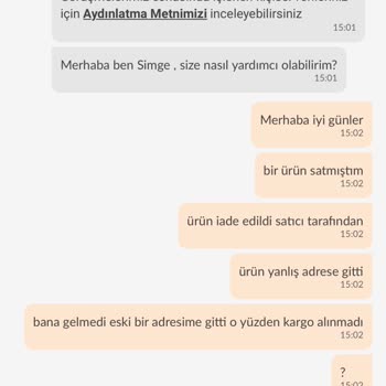 Yanlış Adrese Teslimat Ve Destek Hattı Sorunu