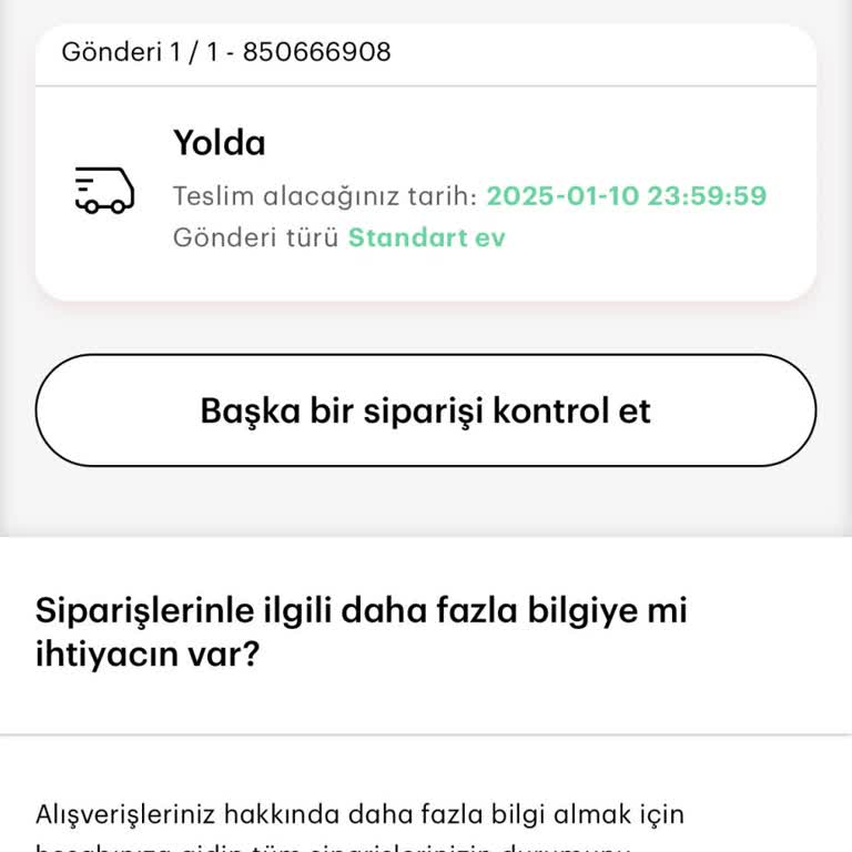 Teslimat Süresi Beklentileri Aştı