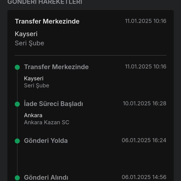 Kargomun Geri Gönderilmesi Ve Müşteri Hizmetleri Sorunu