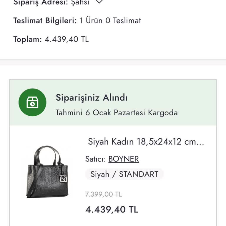 Boyner'den Aldığım Çantanın Teslimat Sorunu Ve Müşteri Hizmetleri İlgisizliği