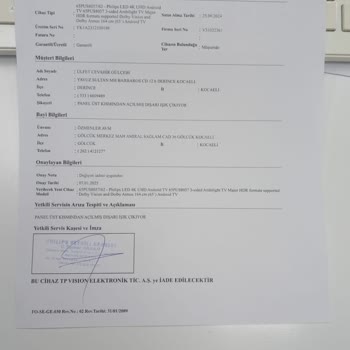 Kusurlu Televizyon Ve Yetersiz Servis Desteği