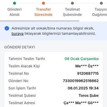 Teslim Edilmeyen Ürün Ve Geciken Kargo Sorunu