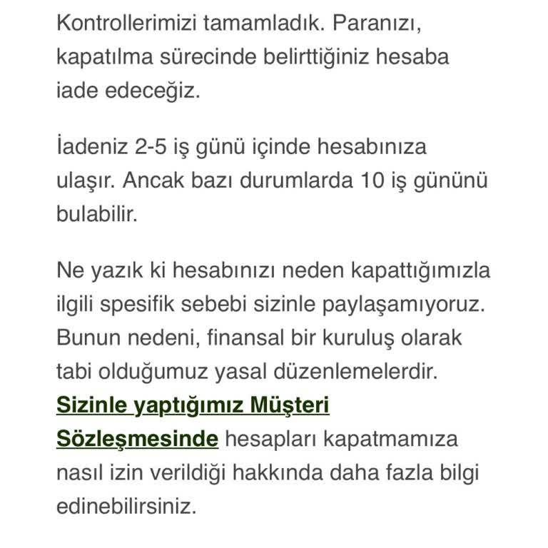 Wise Hesap Kapatma Sonrası İade Sorunu