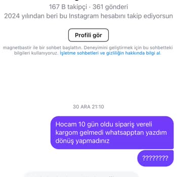 Magnet Siparişleri Teslim Edilmiyor