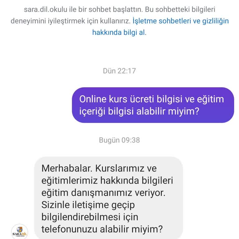 Sara Dil Okulu'nda İletişim Sorunu Ve Yetersiz Müşteri Hizmeti