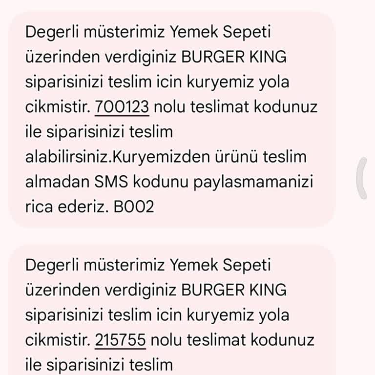 Yanlış Sipariş Mesajları Ve Rahatsız Edici Aramalar