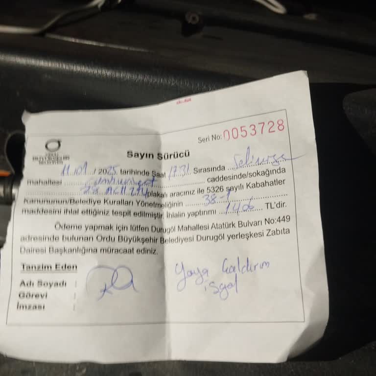 Otoparkta Ceza Mağduriyeti