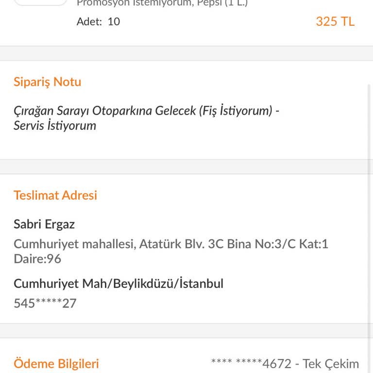 Yanlış Adres Girişi Sonrası İptal Sorunu