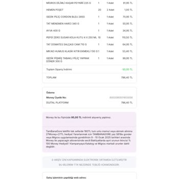 Tarihi Geçmiş Ürün Ve İlgisizlik Sebebiyle Migros Üyeliğimi İptal Ettim