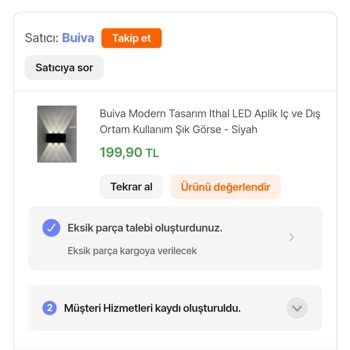 Eksik Ürün Ve İletişim Sorunları