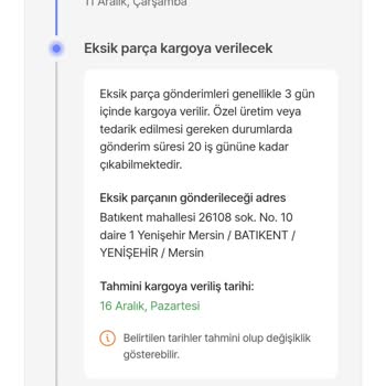 Eksik Ürün Ve İletişim Sorunları