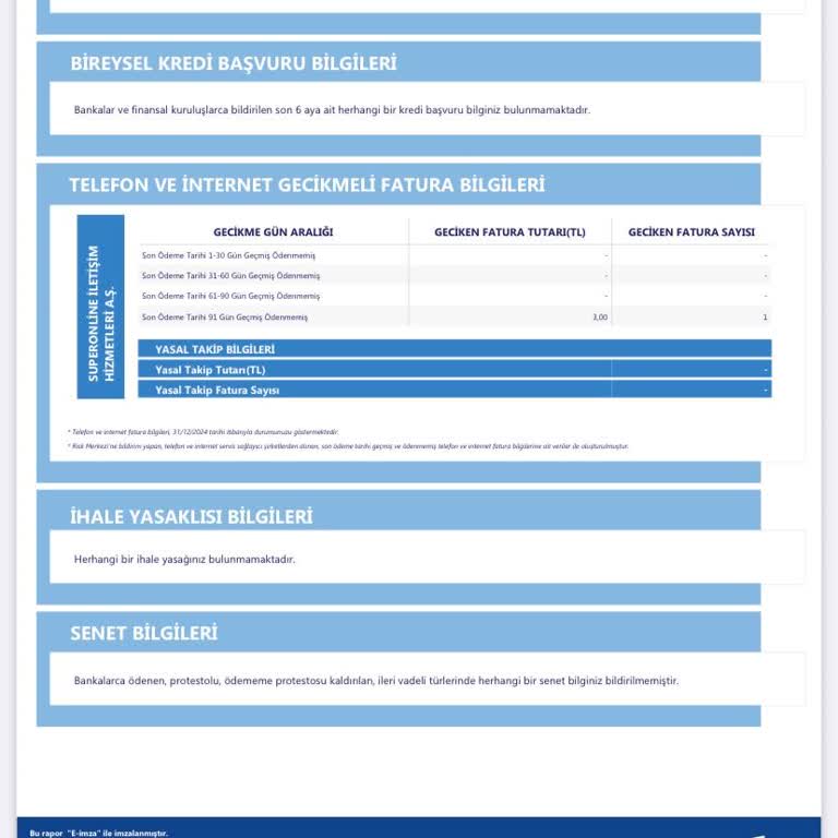 Finansal Sicilimdeki 3 TL'lik Gecikme Sorunu