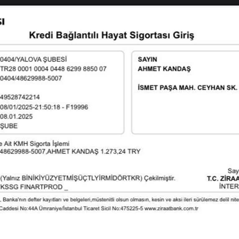 İzinsiz Hayat Sigortası Kesintisi