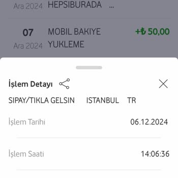 Vodafone Pay İptal Edilen Siparişin Ücreti İade Edilmedi