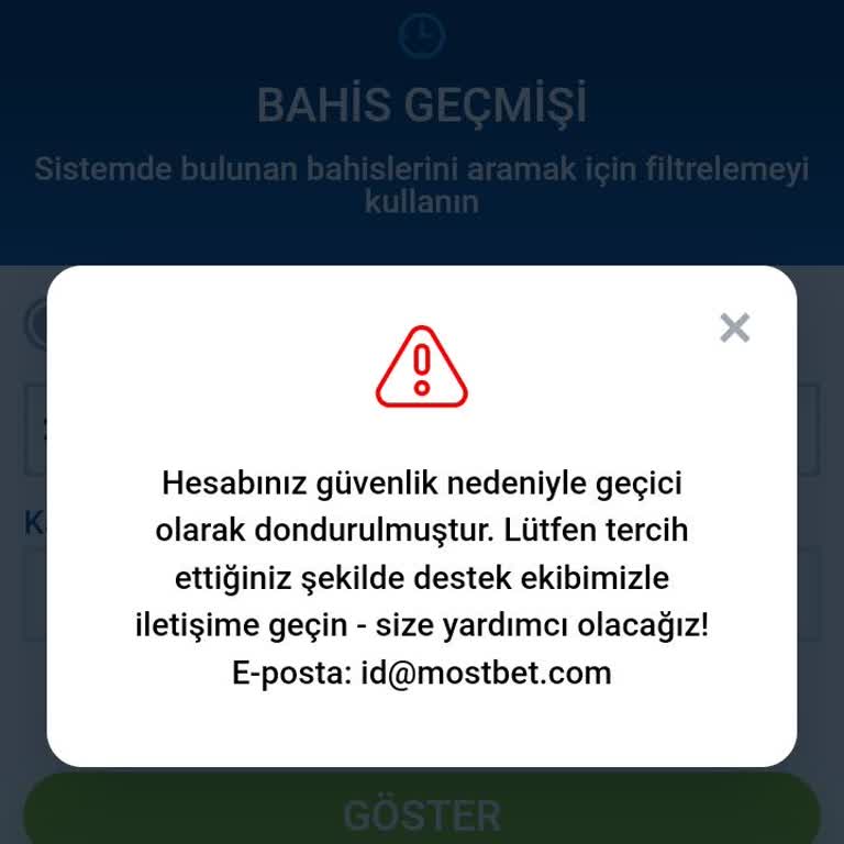 Mostbet Hesabım Donduruldu: Evrak Talebi Sorunu