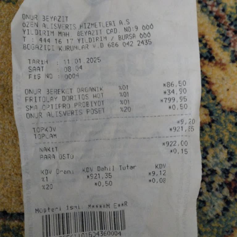 Onur Market'te Ani Fiyat Artışı Şoku