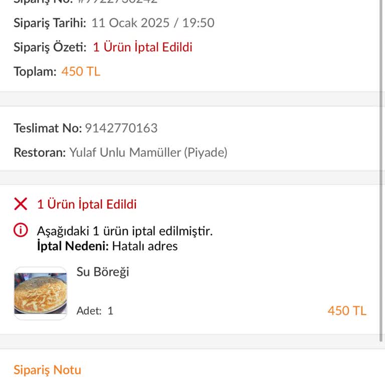 Yanlış Adres Mağduriyeti: İade Edilmeyen Sipariş Ücreti