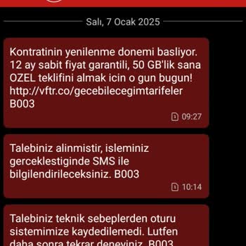 Vodafone Uygulamasındaki Tarife Seçim Sorunu