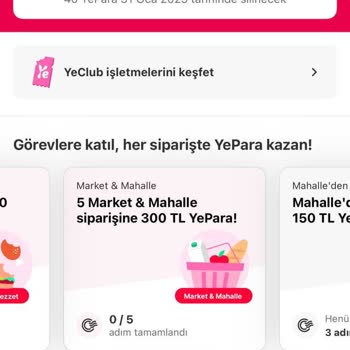 Yemeksepeti Yeclub Sisteminde Eksik YePara Mağduriyeti