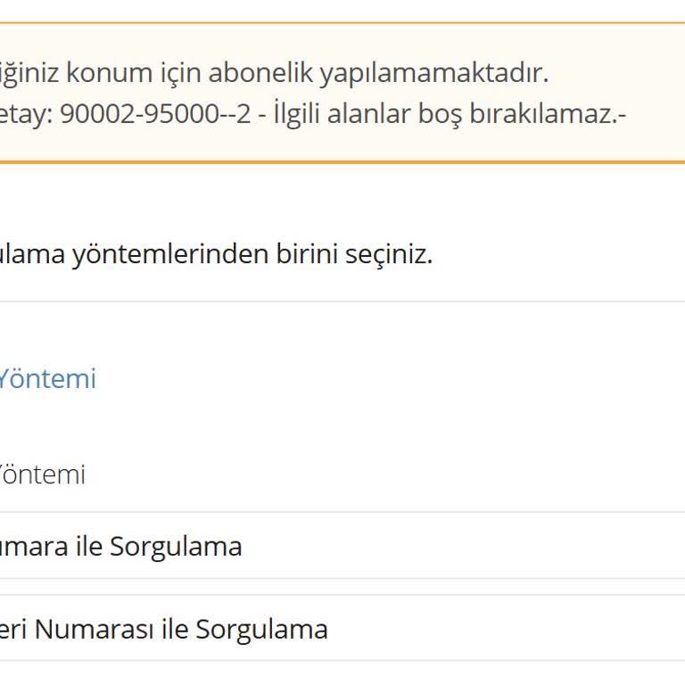 E-Devlet Üzerinden Abonelik Başvurusunda Hata Ve Yetersiz Destek