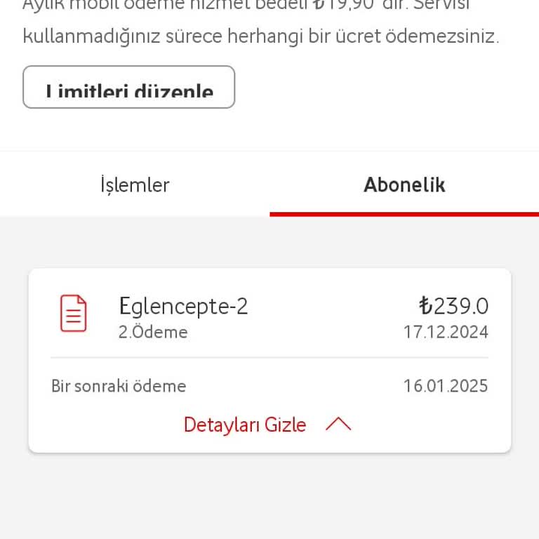 Faturalı Hatta İstenmeyen Ücretler