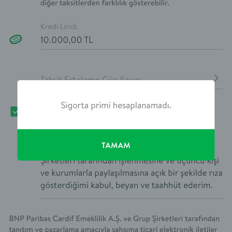 TEB Mobil Bankacılık Kredi Başvuru Sorunu