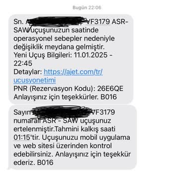 Uçuş Rötarı Ve Yetersiz Müşteri Hizmetiyle Hayal Kırıklığı