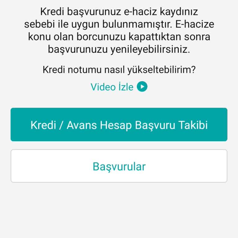 Garanti BBVA Uygulamasında E-haciz Hatası