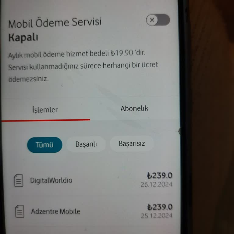 Vodafone'un Mobil Ödeme Mağduriyeti