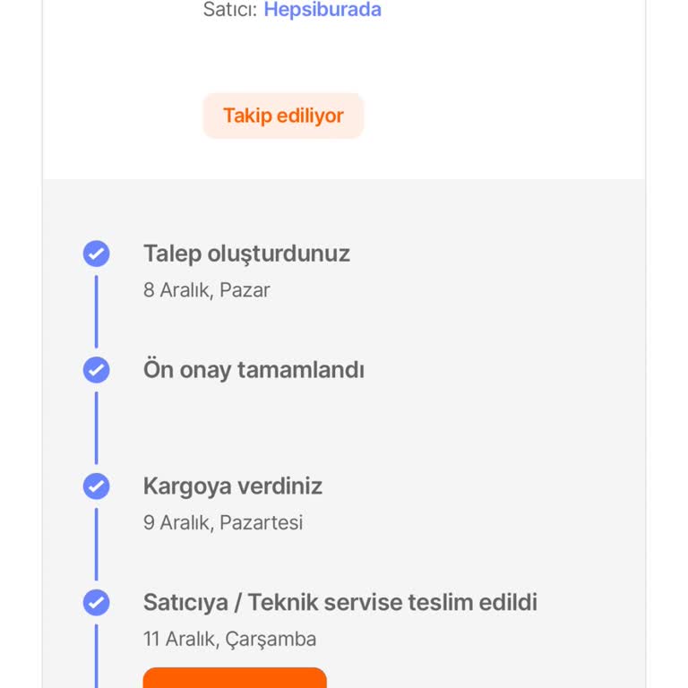 Hepsiburada Teknik Servis Sürecinde Uzun Süreli Belirsizlik