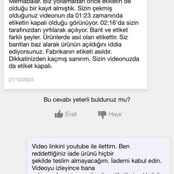 N11 Ve Satıcı 07Magaza'nın İade Sürecindeki Sorunları