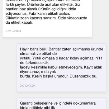 N11 Ve Satıcı 07Magaza'nın İade Sürecindeki Sorunları
