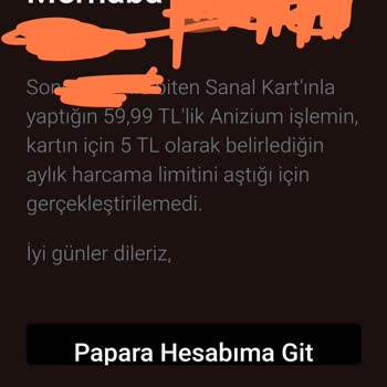 Anizium Kartımdan Para Çekmeye Çalışıldı!
