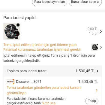 İade Edilmeyen Para