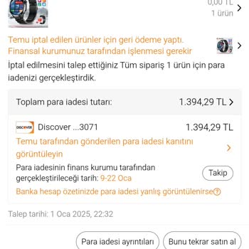 İade Edilmeyen Para