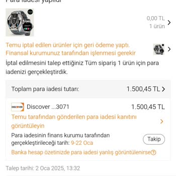 İade Edilmeyen Para