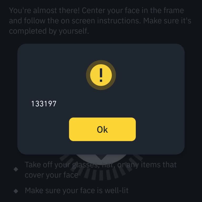 Binance Failed to Change My Phone Number Due to Liveness Check Error Code 133197