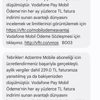 Vodafone Pay Üzerinden İzinsiz Ürün Satışı