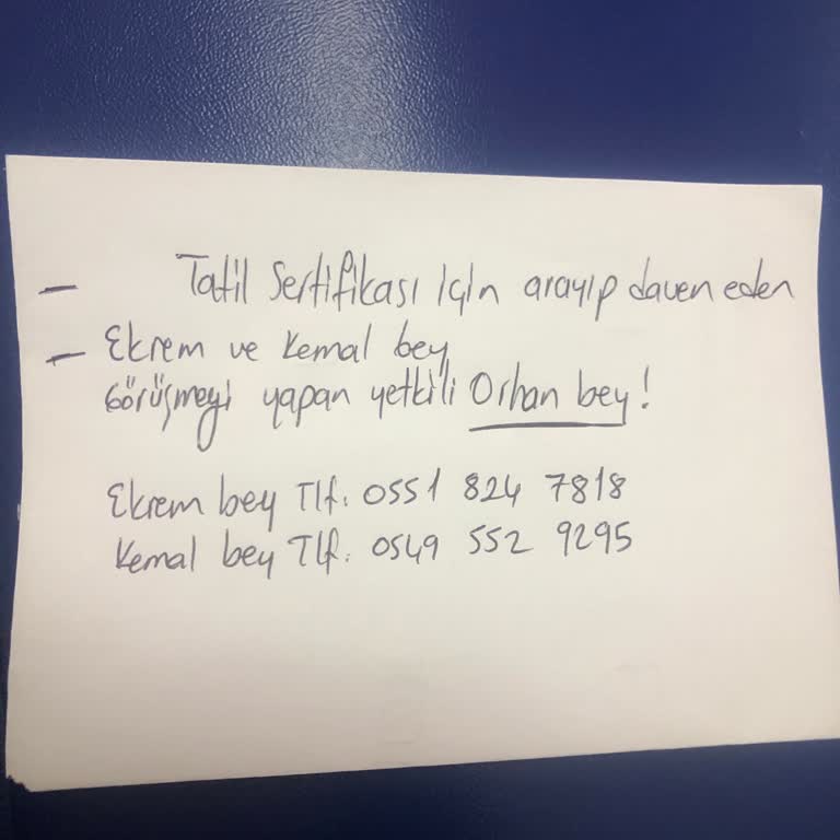 Tatil Sertifikası İçin Beklenmedik Ücret Talebi