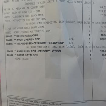 Avon'un Hediye Ürün Ve Sipariş Sorunları Güvenimi Zedeledi